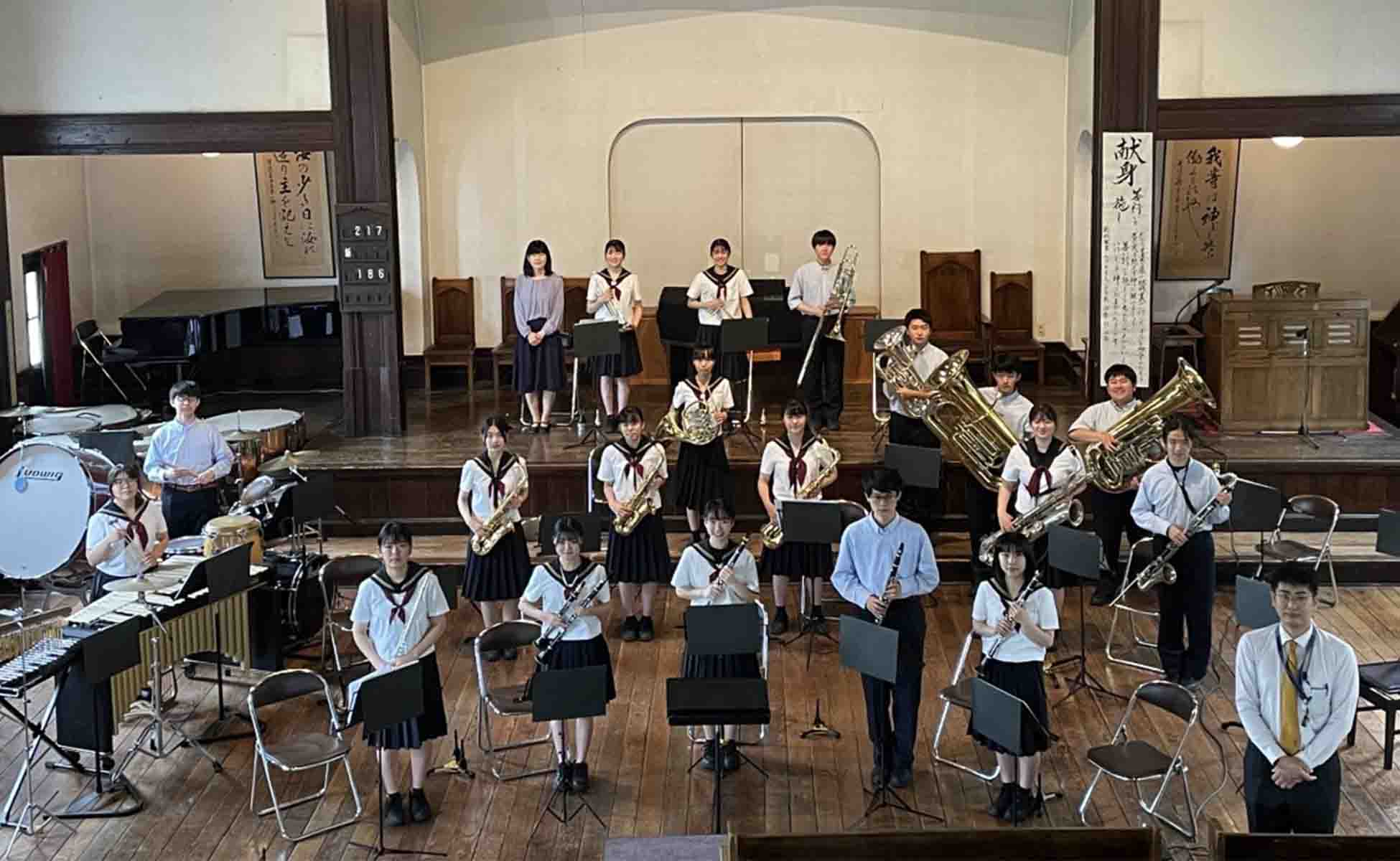 弘前学院聖愛中学高等学校吹奏楽部がSGホールディングスとのコラボ応援実施